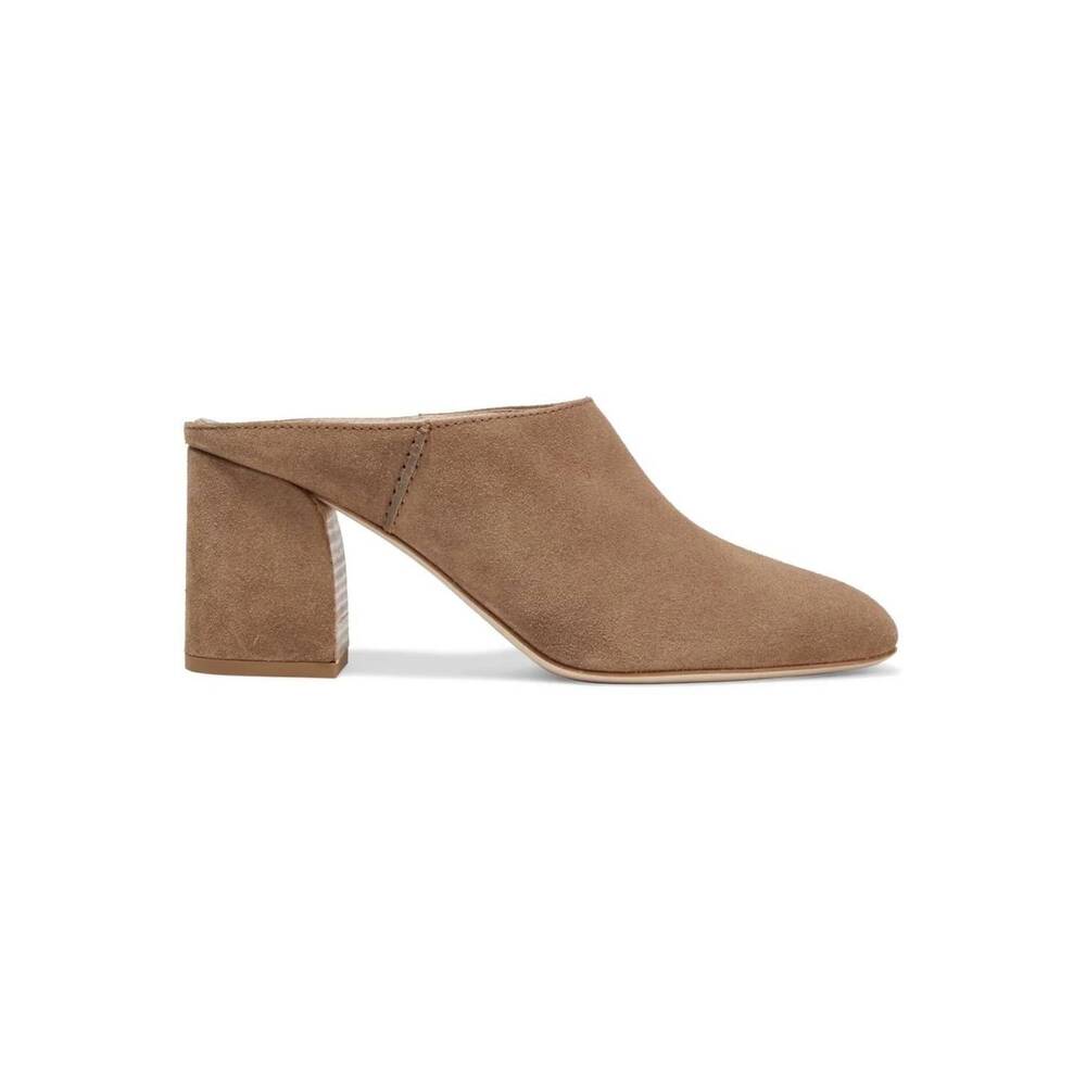 NEW TOD'S women's cuoio t70 leather mules in brown